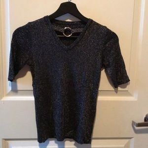 Sparkle slim fit knit t-shirt